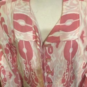 Maria Pucci print pink and white blazer size 10 Mint condition